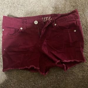 Burgundy shorts